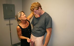 Cum Blast City photo collection featuring Leilani Lei in jerking off dick